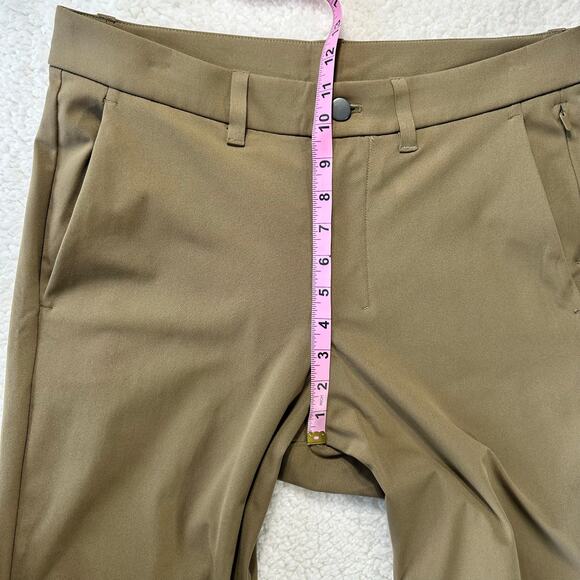Lululemon Mens Commission Slim Pant 30L 31x30 Khaki Warpstreme Artifact Brown - Picture 10 of 11